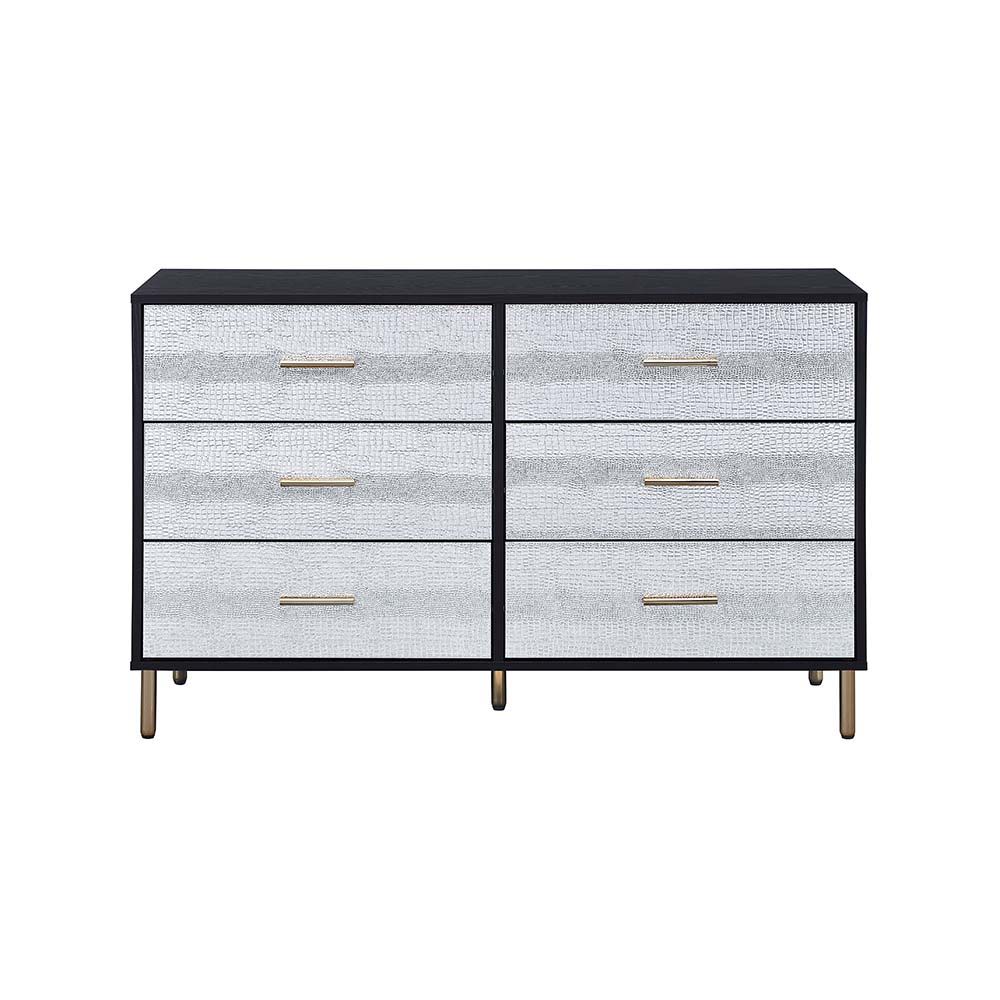 Myles - Dresser - Black, Silver & Gold