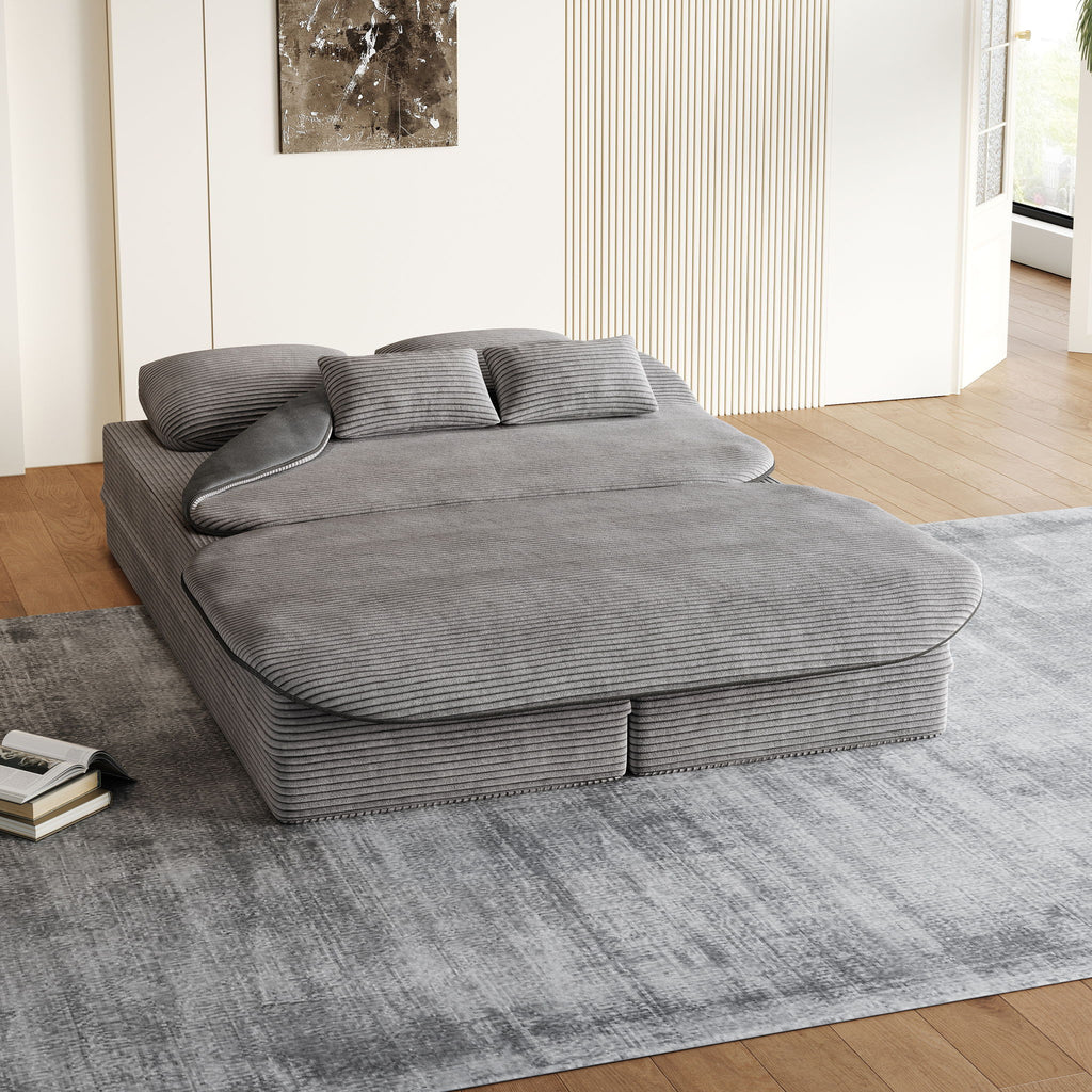 2 In 1 Foldable Sofa Bed With Multi Functional Blanket