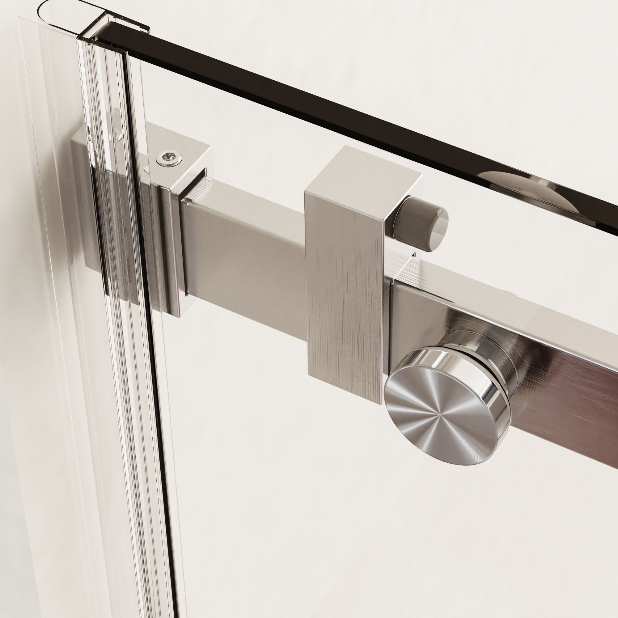 Frameless Single Sliding Shower Door, Sgcc Tempered Glass, Reversible