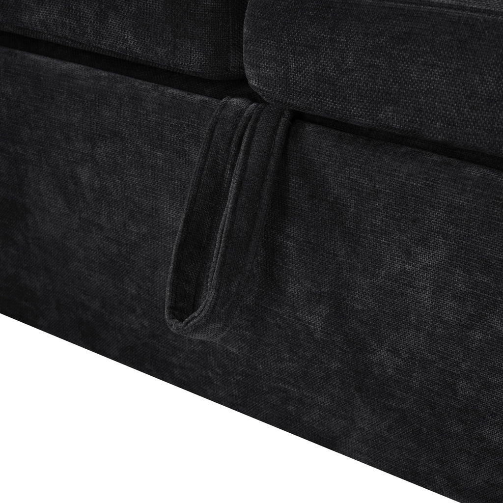 Modern L Shaped Sectional Sofa Bed With Hidden Storage Upholstery