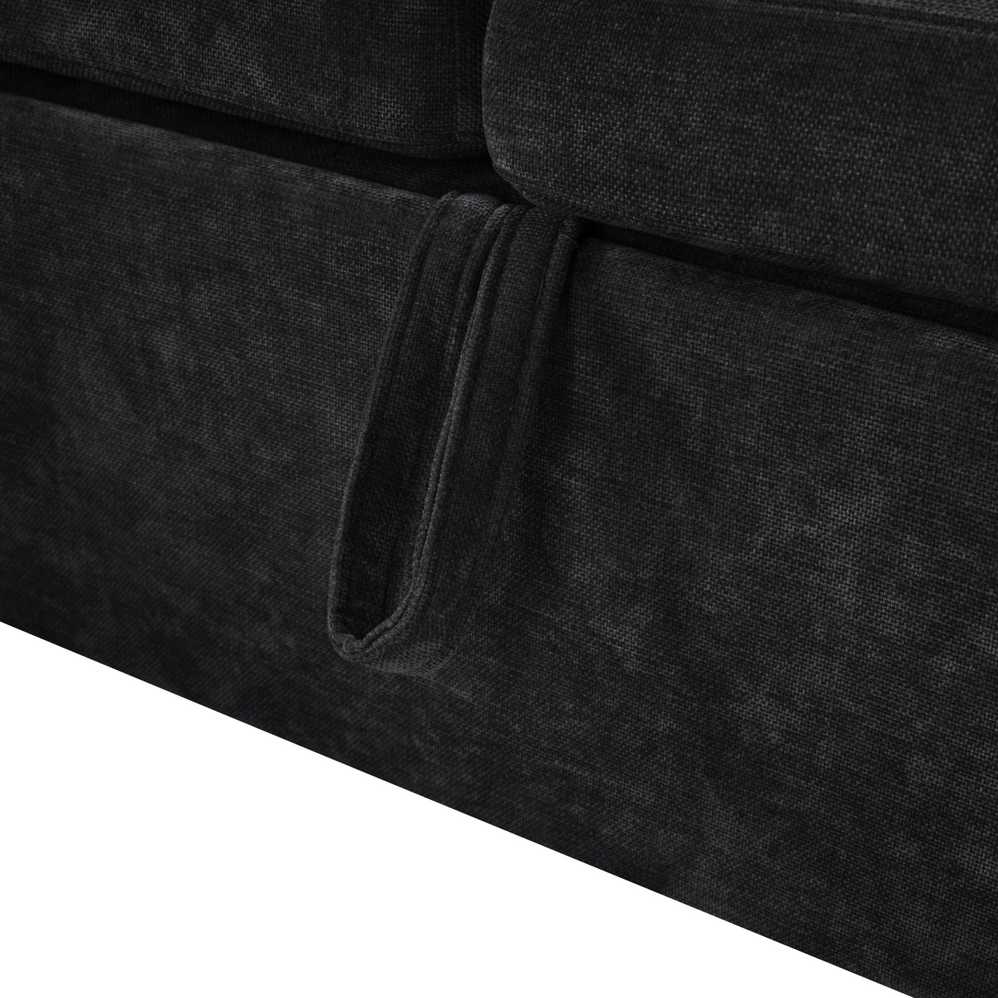 Modern L Shaped Sectional Sofa Bed With Hidden Storage Upholstery