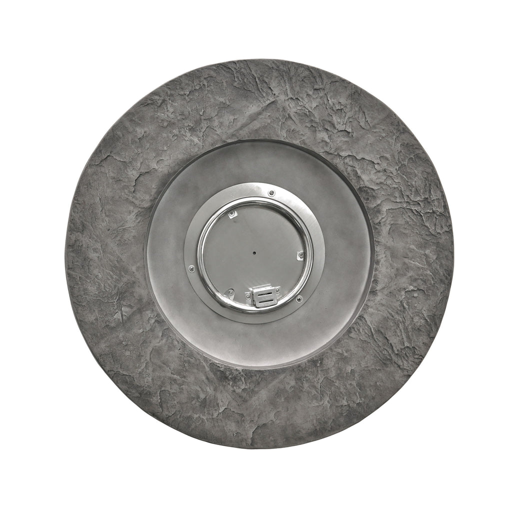 Transitional Outdoor 32" Round Propane Fire Pit Table, Lightweight Concrete Construction - Stone Gray