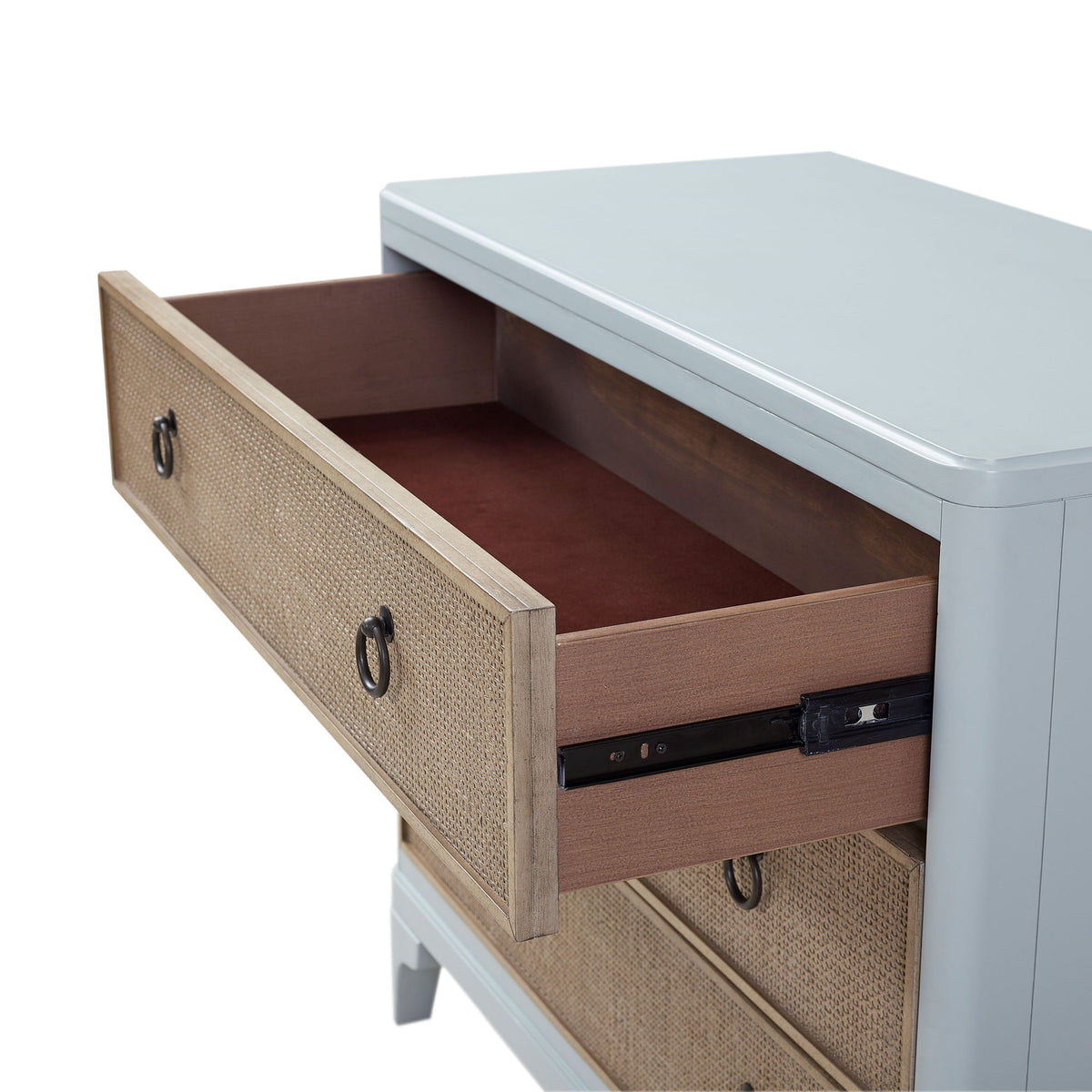 3 Drawers Hall Chest With Cane Fronts