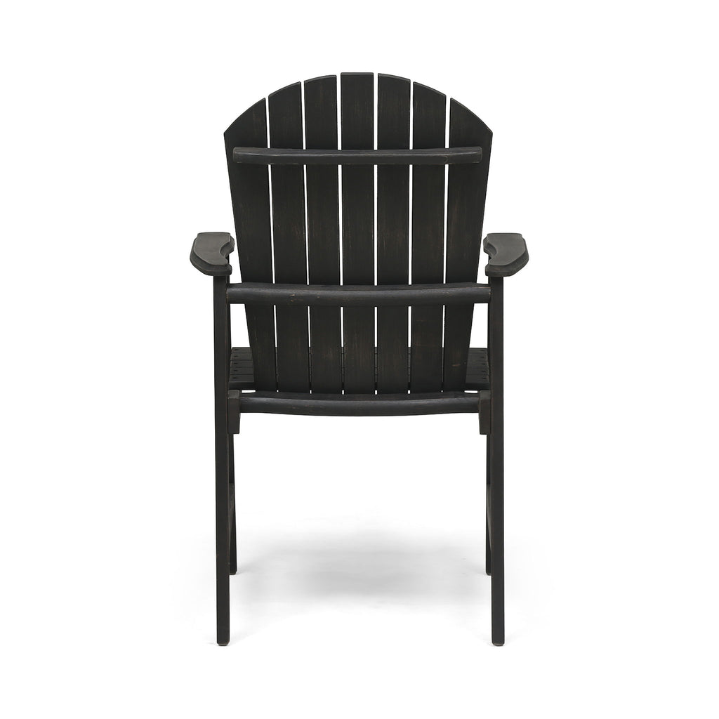Outdoor Weather Resistant Acacia Wood Adirondack Dining Chairs (Set of 2)