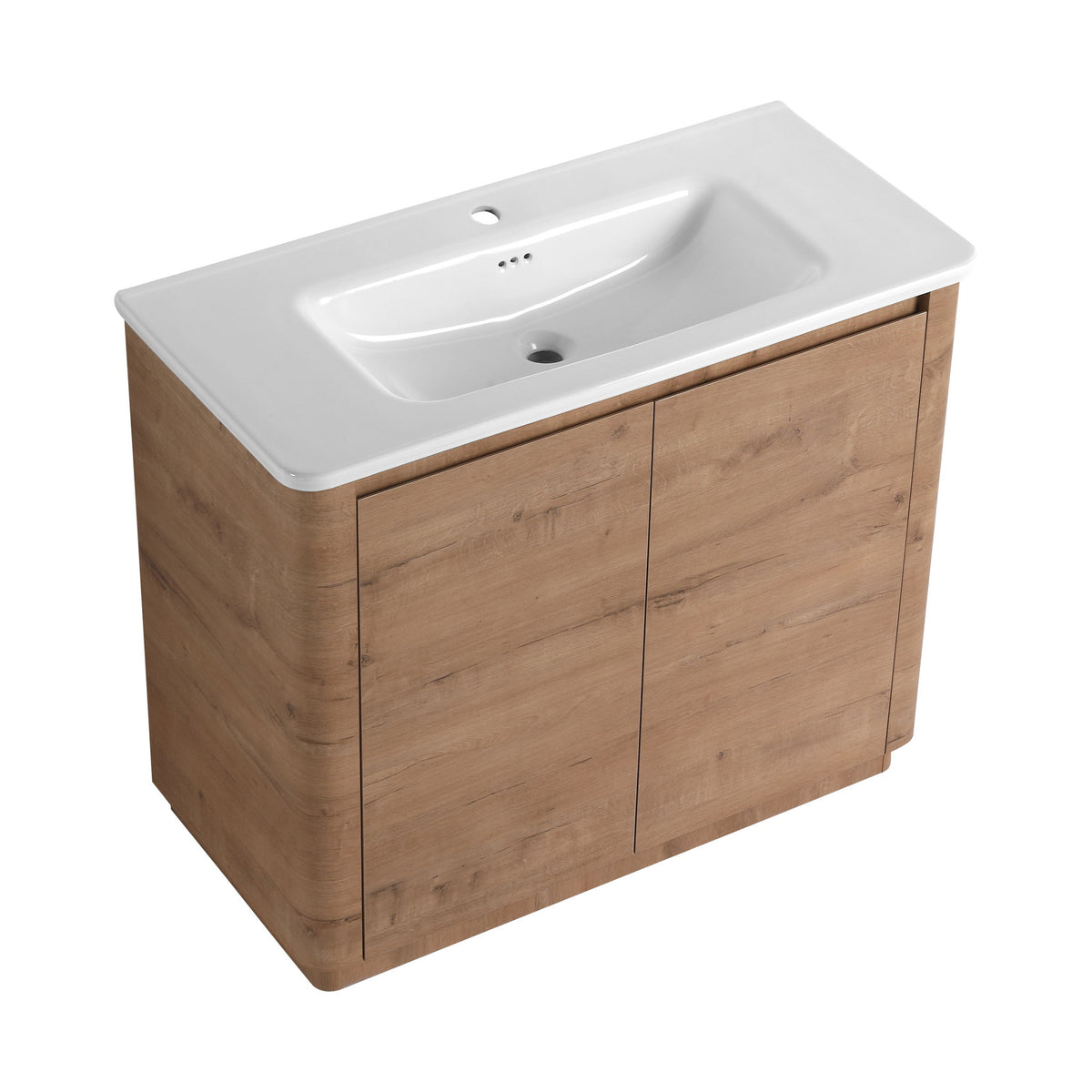 Freestanding Bathroom Vanity With Sink & 2 Soft Close Doors