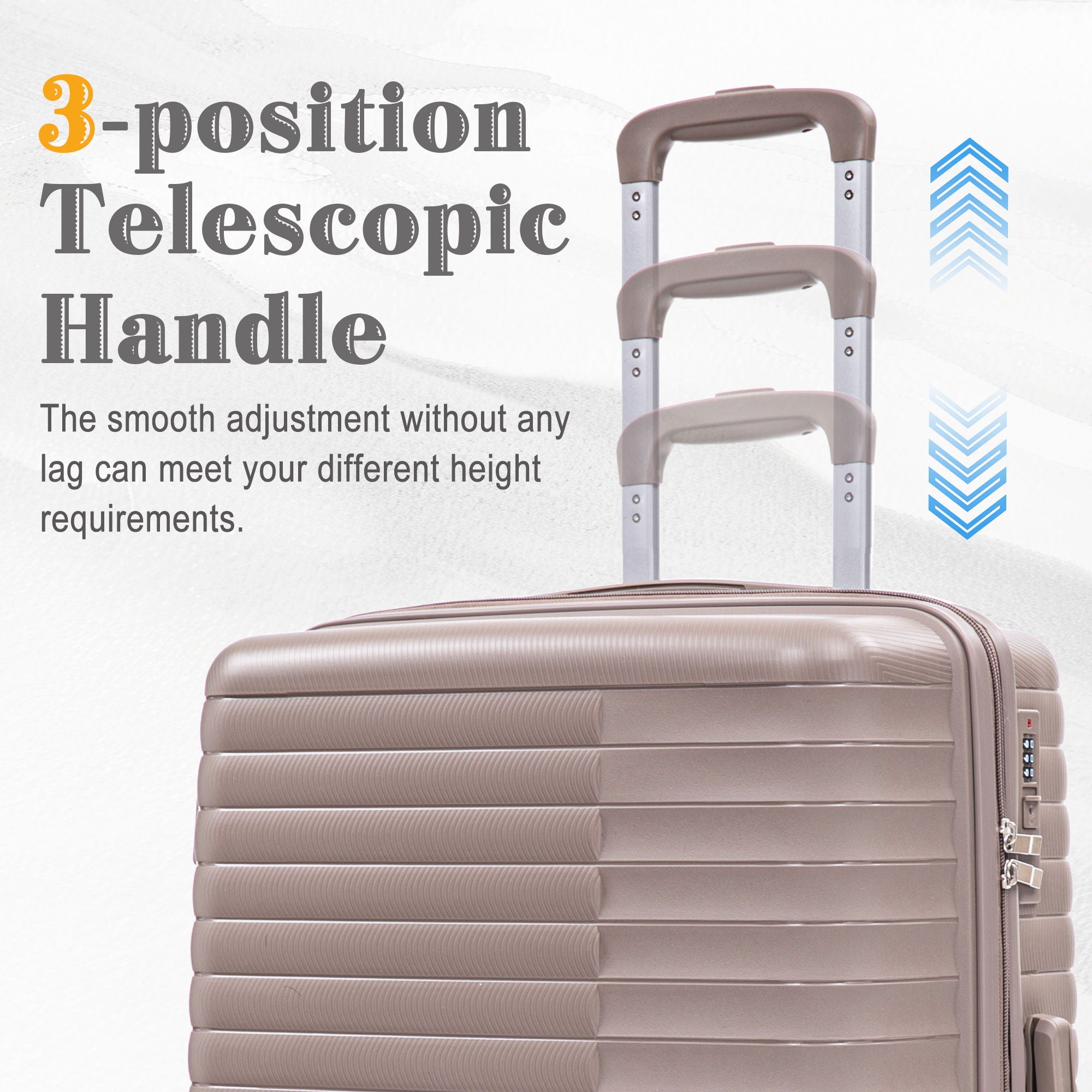 4 Piece Luggage Set, Combination Lock