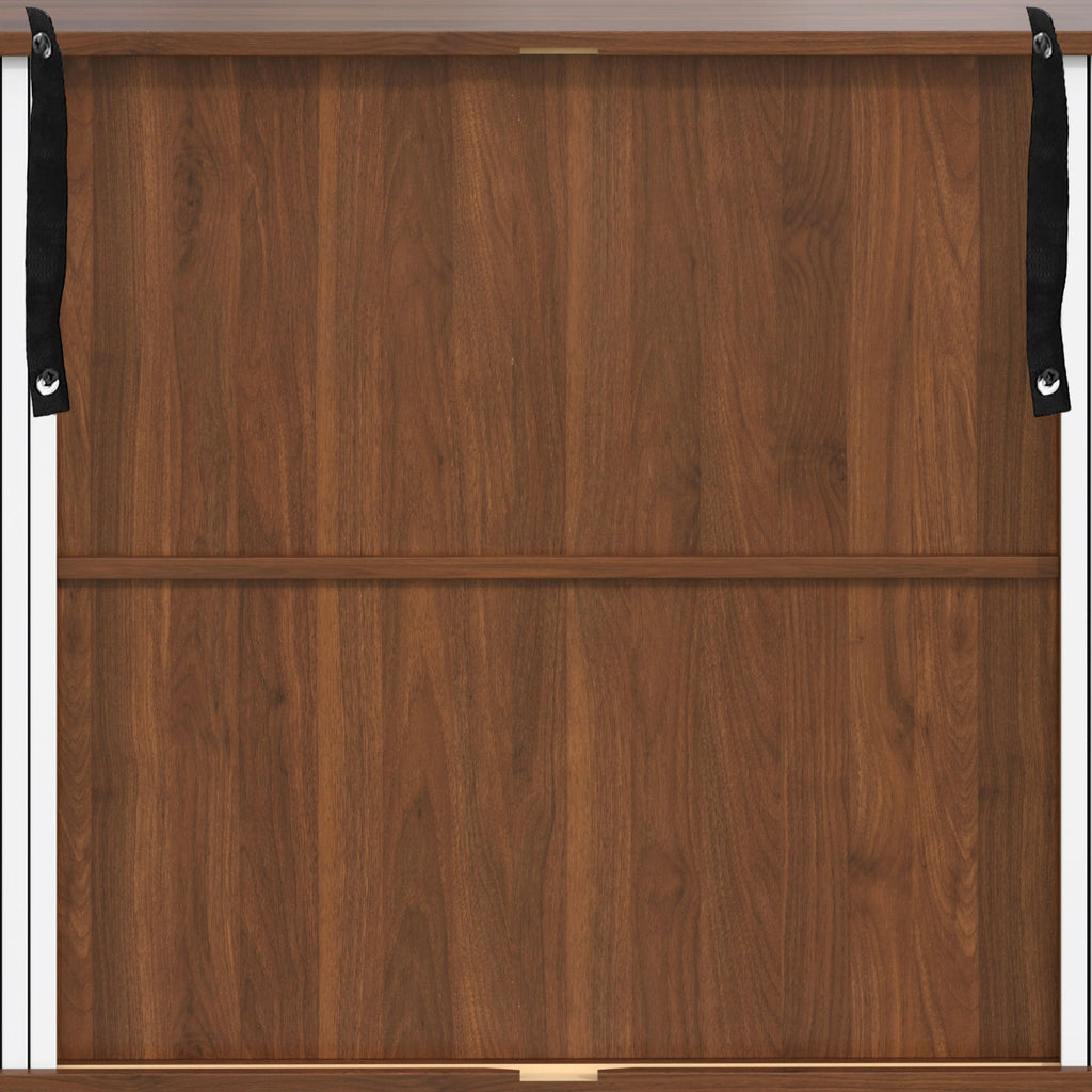 Fluted Liquor & Coffee Bar Cabinet With 6 Wine Racks And 3 Glass Holders