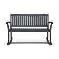 Baxter - Rocking Loveseat - Dark Gray