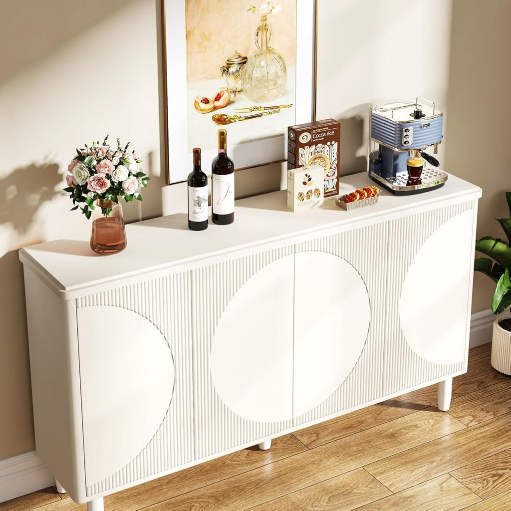 Buffet Sideboard Cabinet With Storage For Dining Room - White