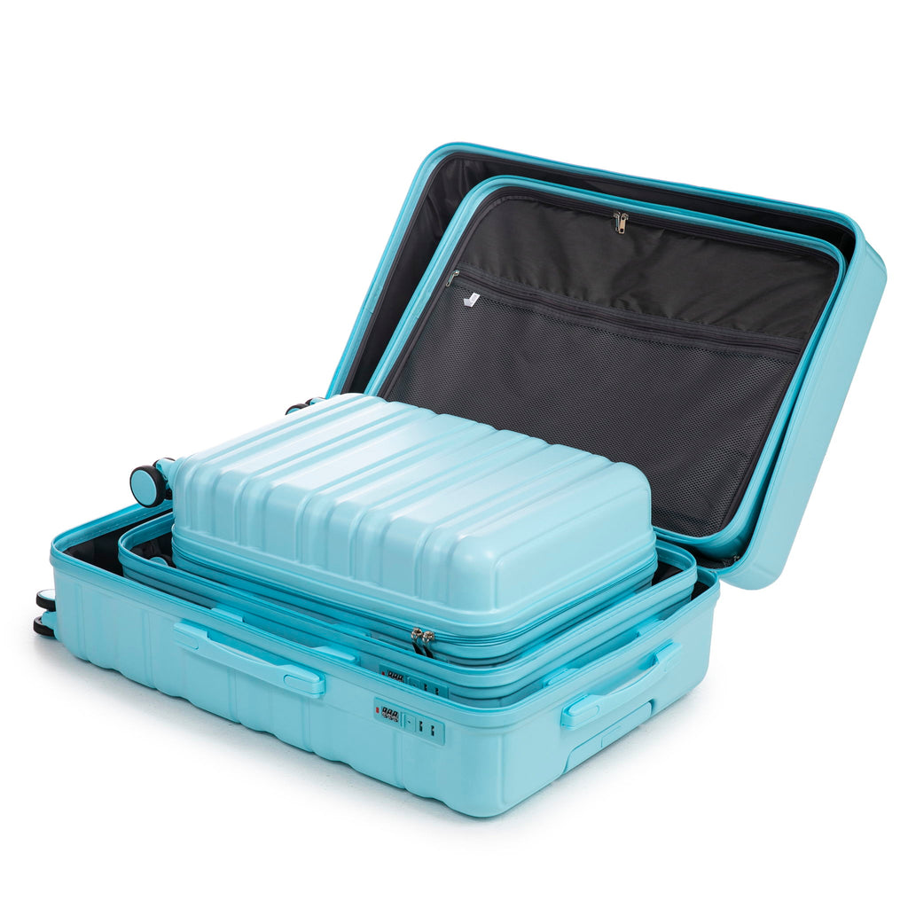 Tourist 3 Piece Luggage Set, Combination Lock, Durable Hard Shell With 360° Silent Wheels