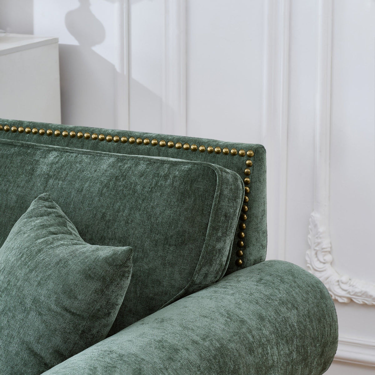 2 Seater Sofa With Rolled Arms, Tufted Upholstered Couch