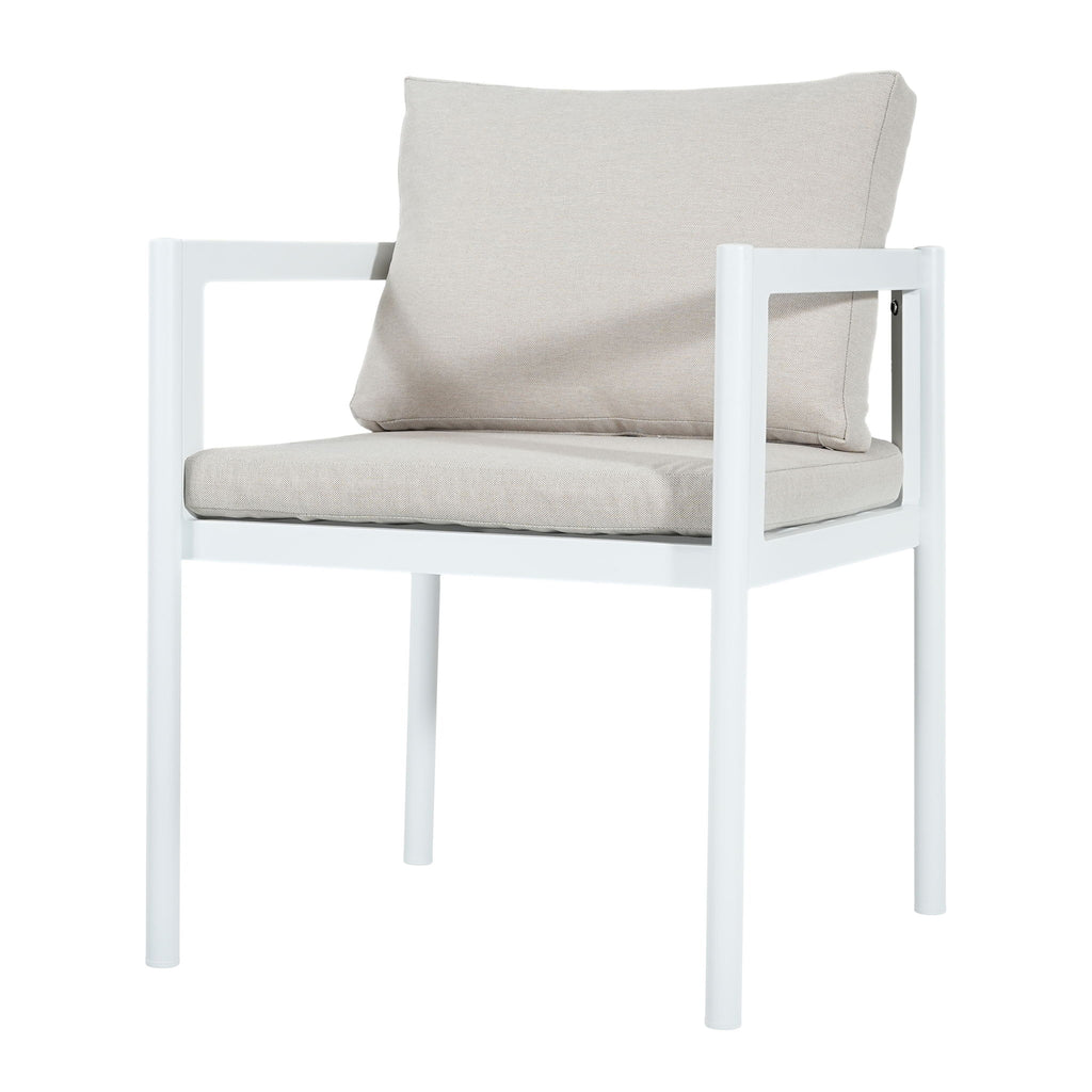 All-Weather Outdoor Dining Chair (Set of 2) - Beige / White
