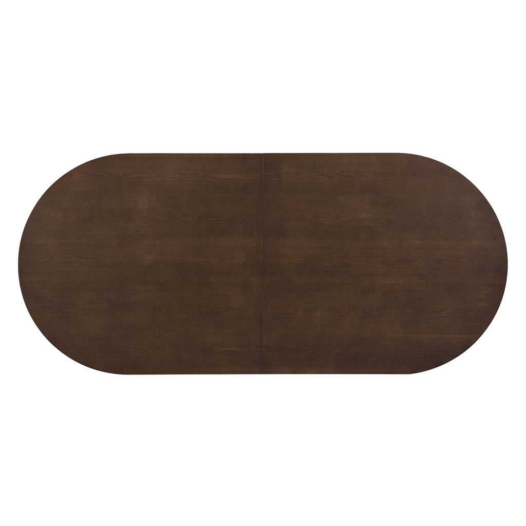Modern Rustic Oval Dining Table With Double Pedestal Base