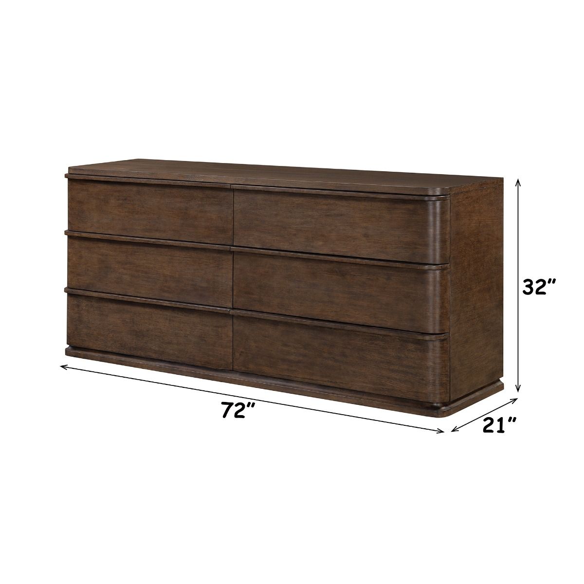 Zoey - Dresser - Brown Oak