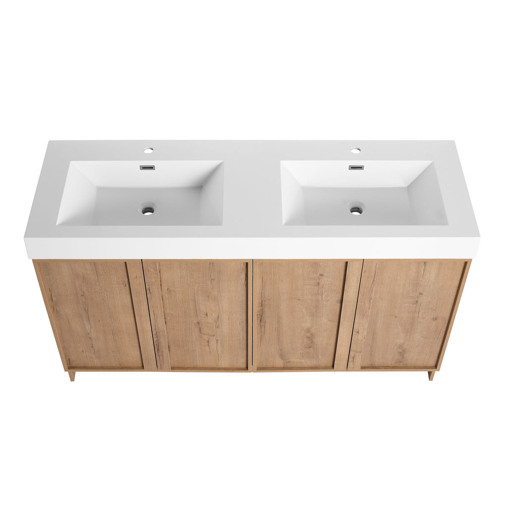 Freestanding Bathroom Vanity With Sink, Soft Close Doors