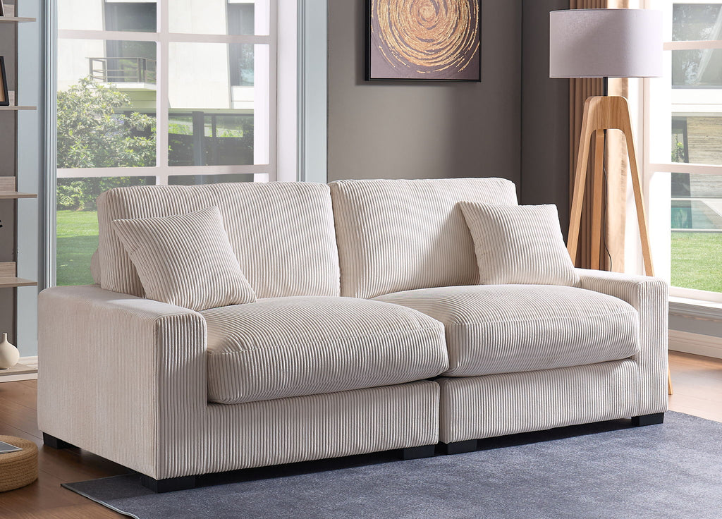 4 Seater Oversized Sectional Sofa With 2 Ottoman And 2 Pillows