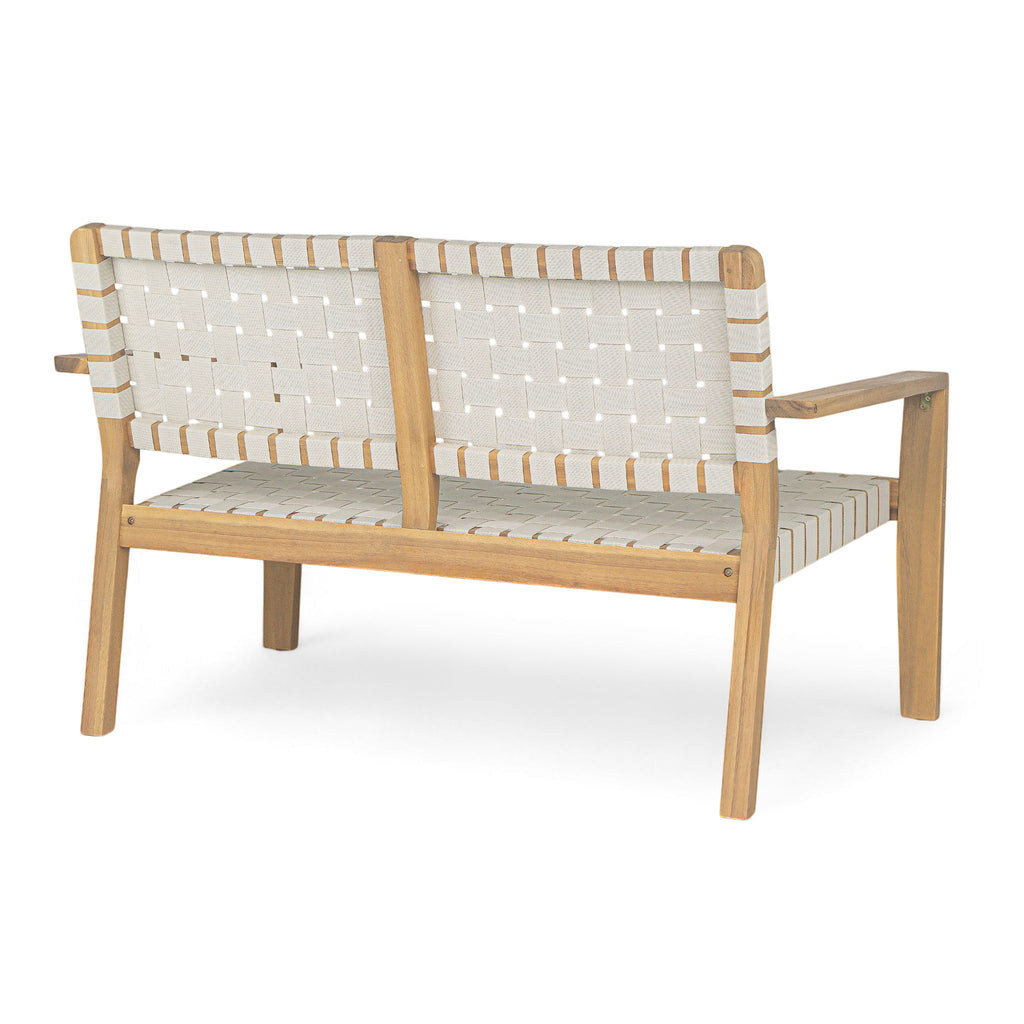Woven Rope Outdoor Deep Seating Porch Loveseat For Garden