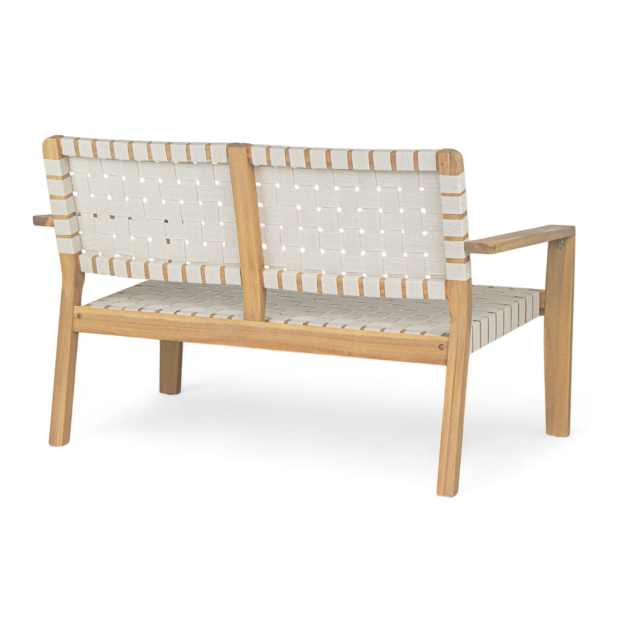 Woven Rope Outdoor Deep Seating Porch Loveseat For Garden