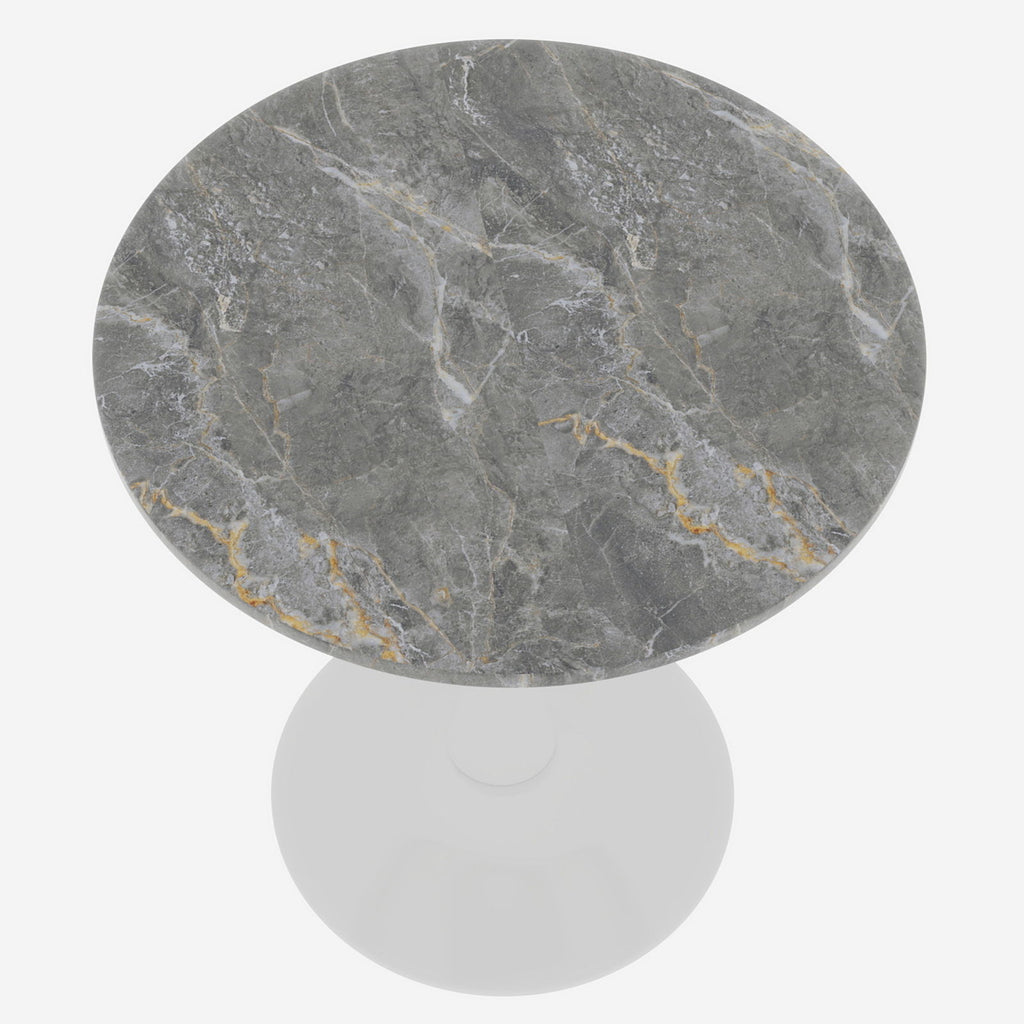 Coffee Table With Round Top For Living Rooms - Gray / White