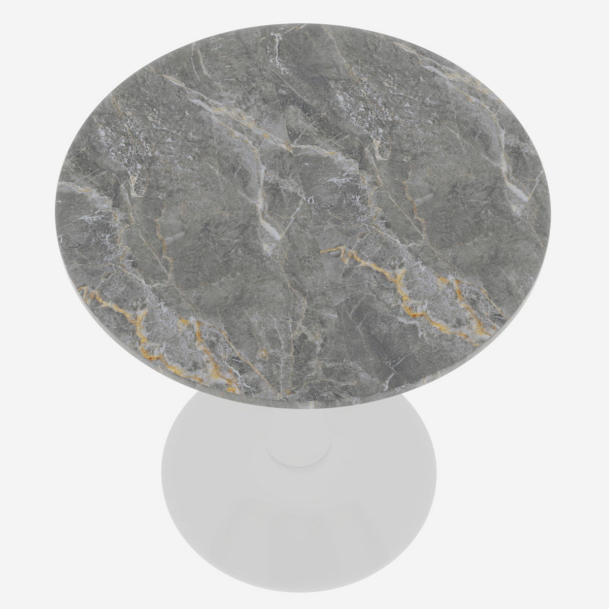 Coffee Table With Round Top For Living Rooms - Gray / White