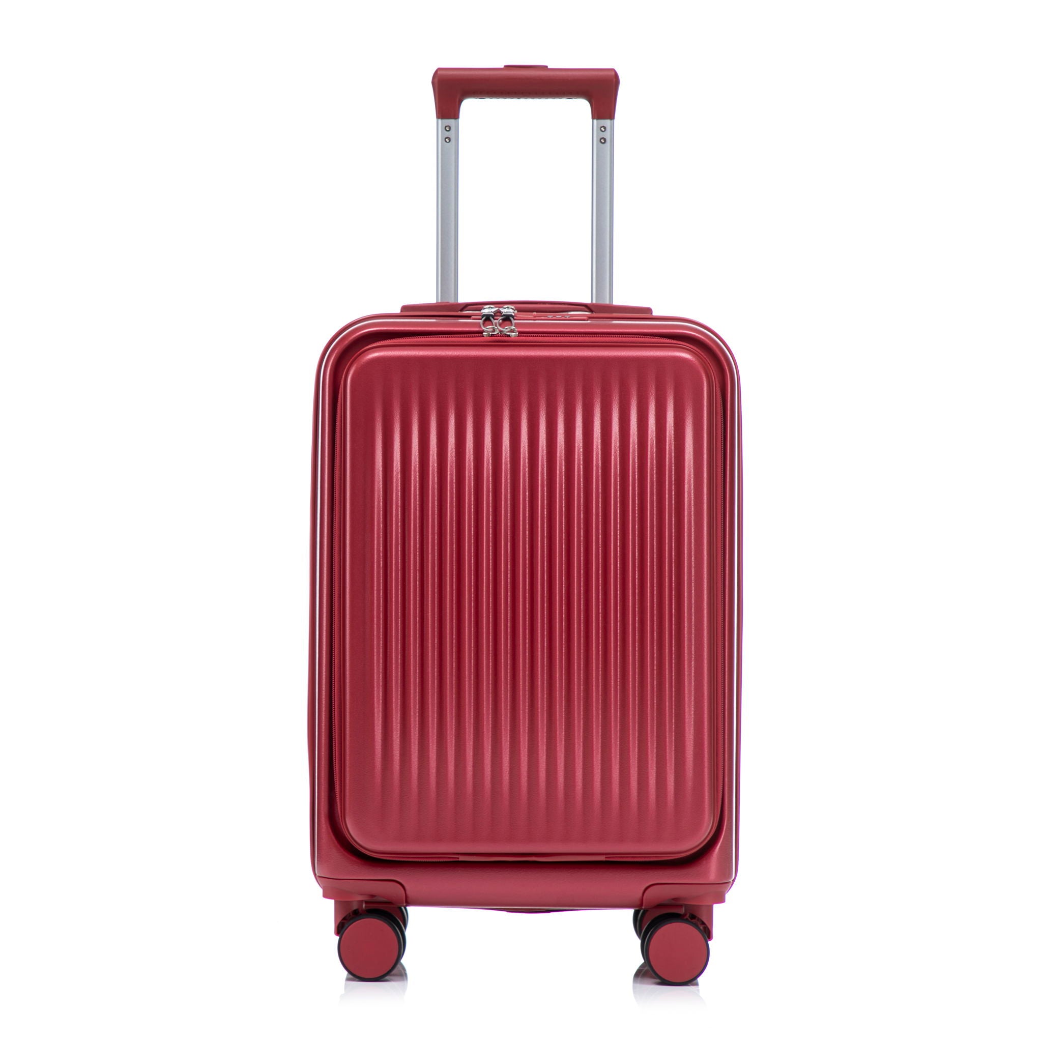 Luggage Set With Cosmetic Case, Combination Lock, Front Opening Design