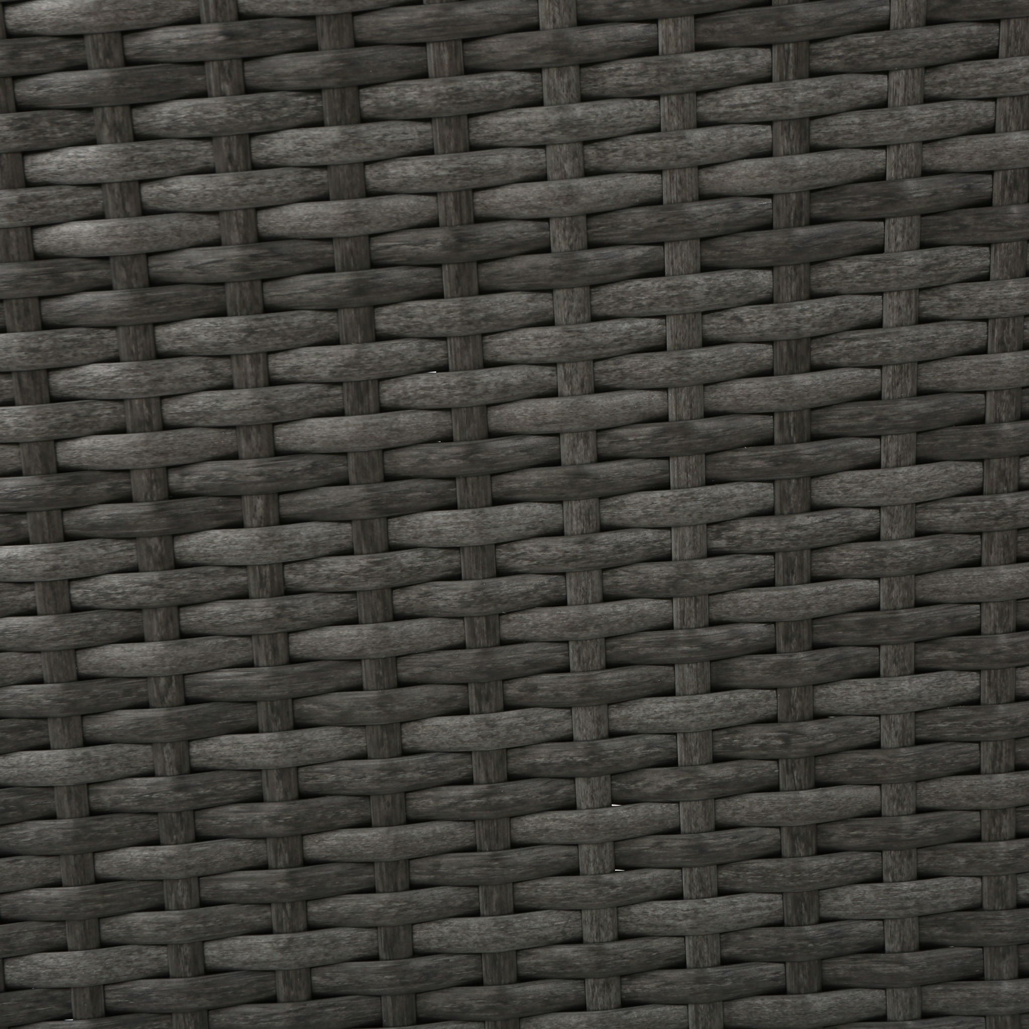 Outdoor Rattan Dining Chair With Straight Legs And Sloped Arms