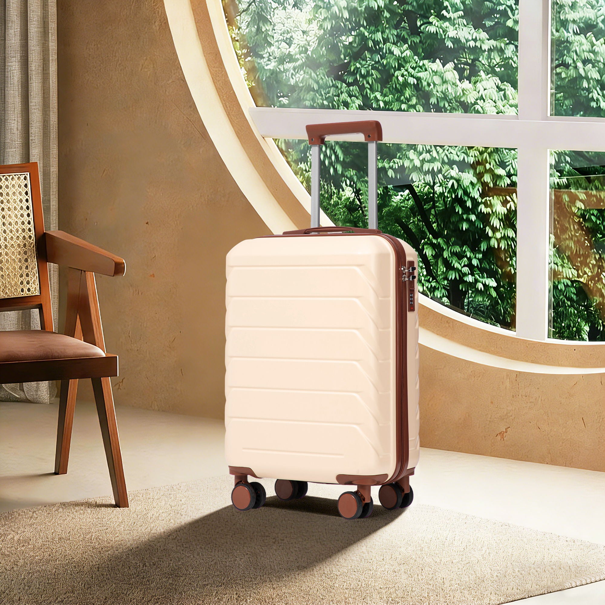 Hard Shell Travel Luggage With Scratch Resistant Surface