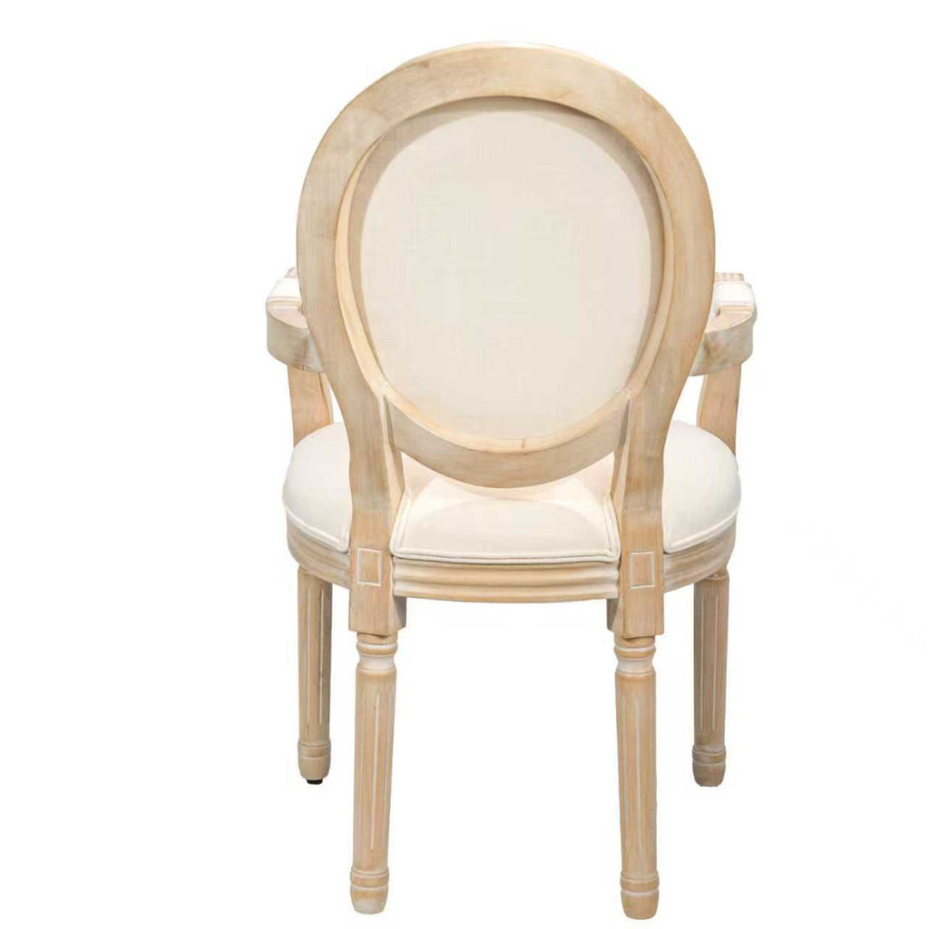 French Style Solid Wood Dining Chair (Set of 2) - Cream