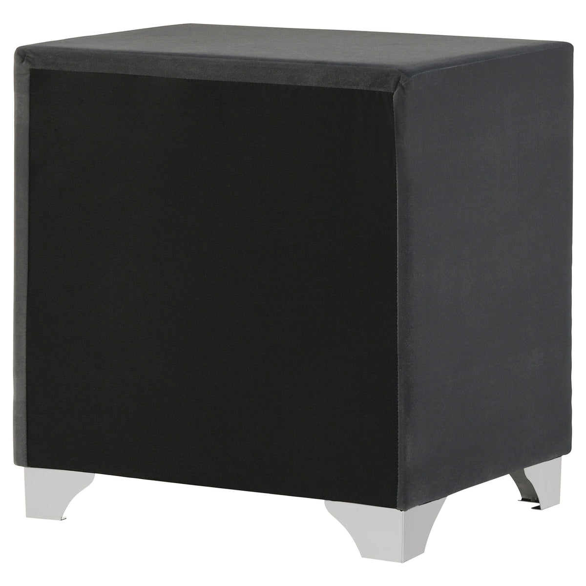 Upholstered 2 Drawer Nightstand With Accents