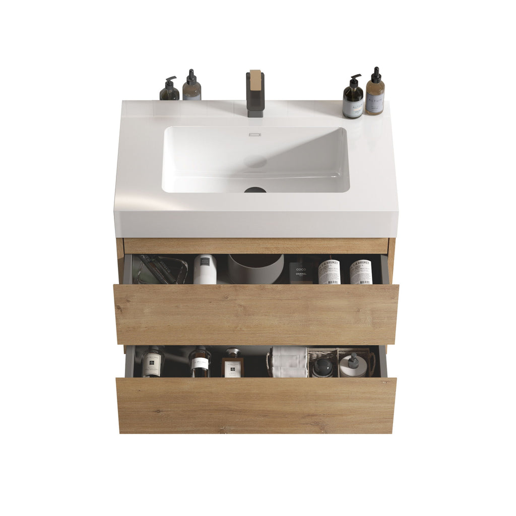 Alice - Bathroom Vanity With Sink, Large Storage, Wall Mounted, Floating
