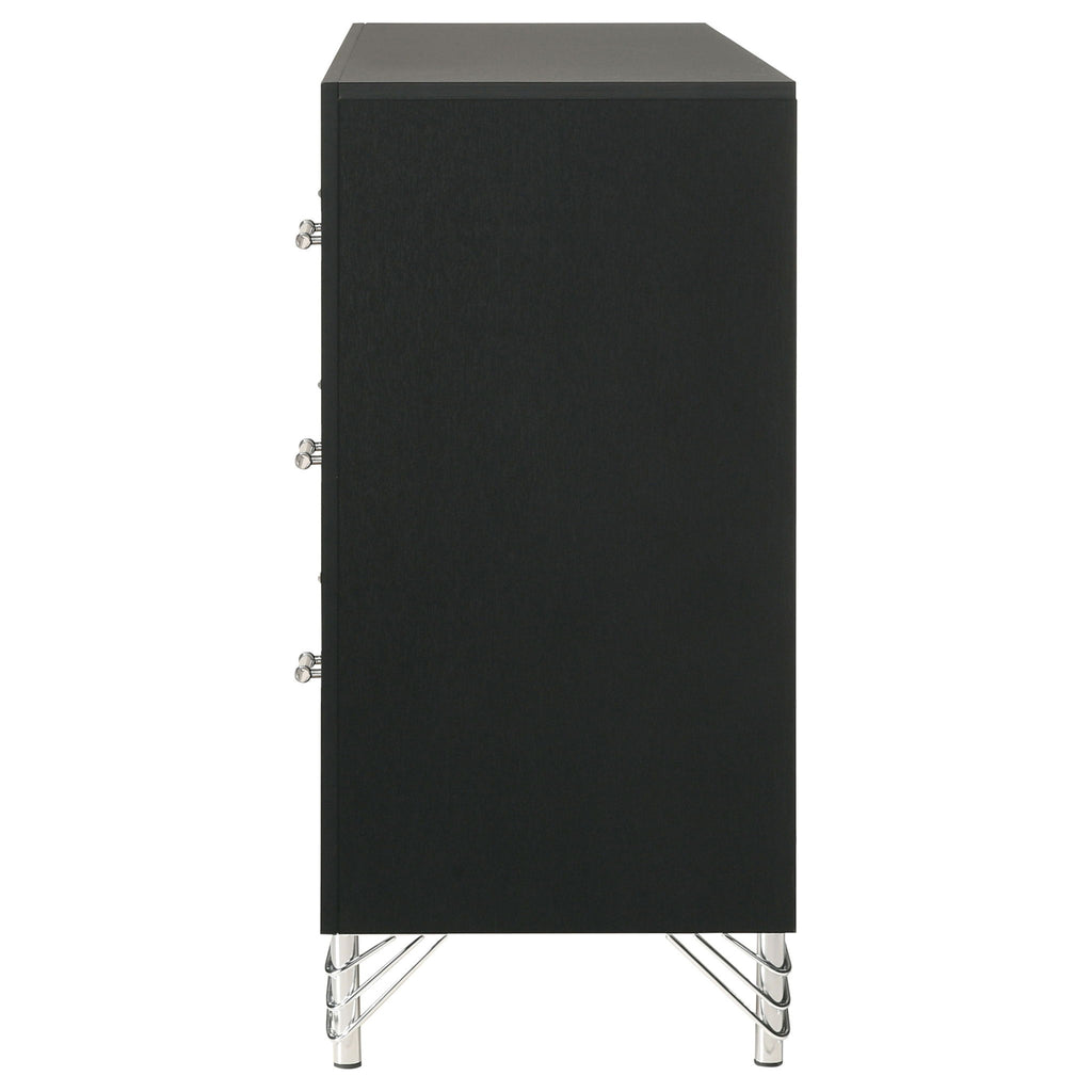 Malcolm - 6 Drawer Dresser Cabinet - Black