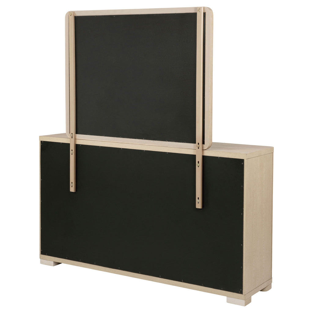 Mirador - 6 Drawer Dresser And Mirror Set - Light Oak