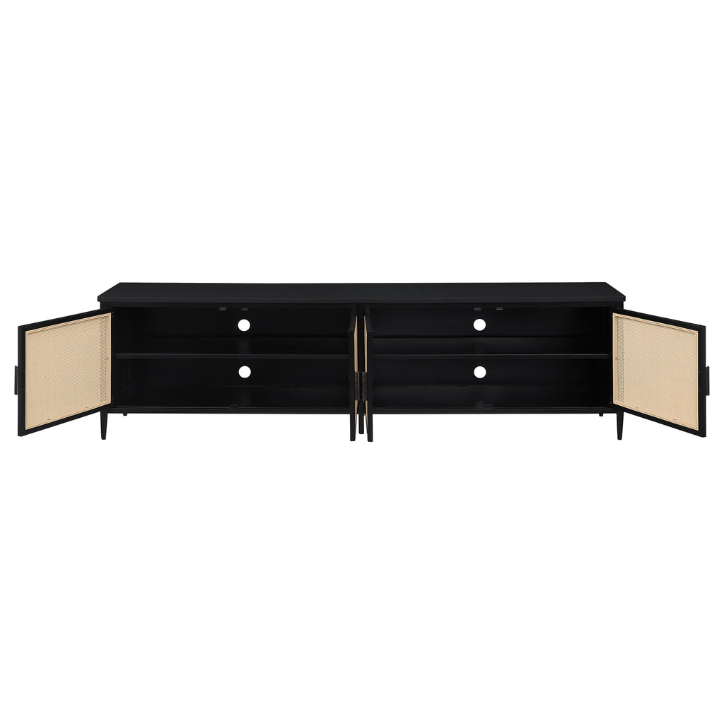 Kenneth - 4 Door TV Stand - Black