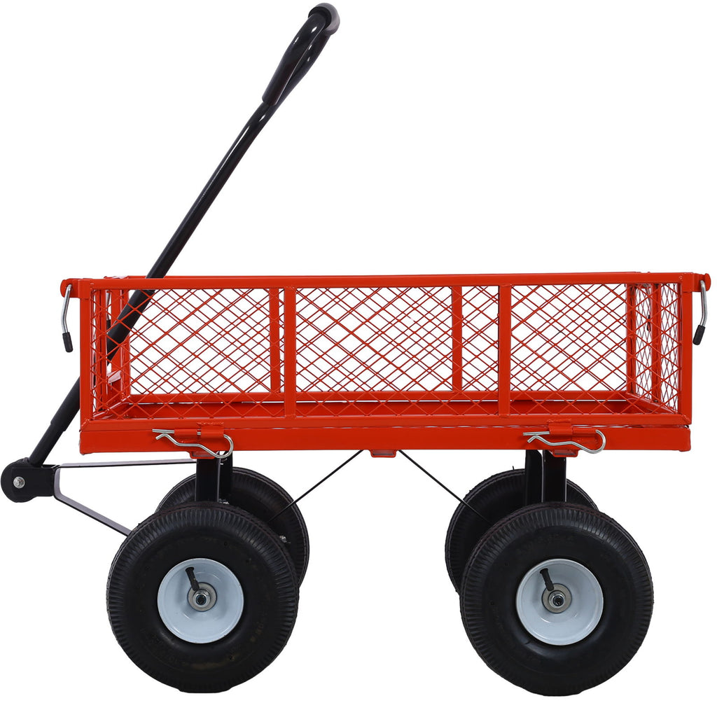 Heavy Duty Steel Garden Cart With Sides