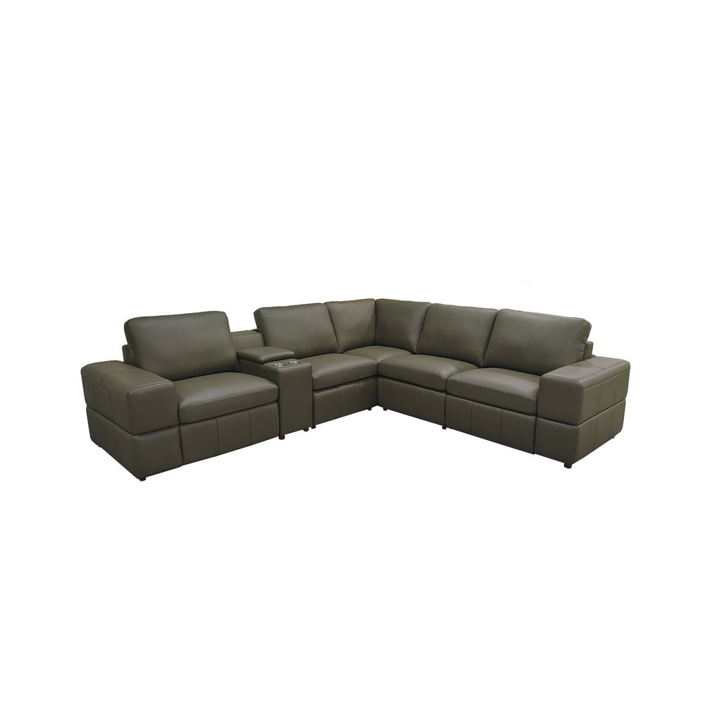 Upholstered Large Arms Sectional With Recliner Seats