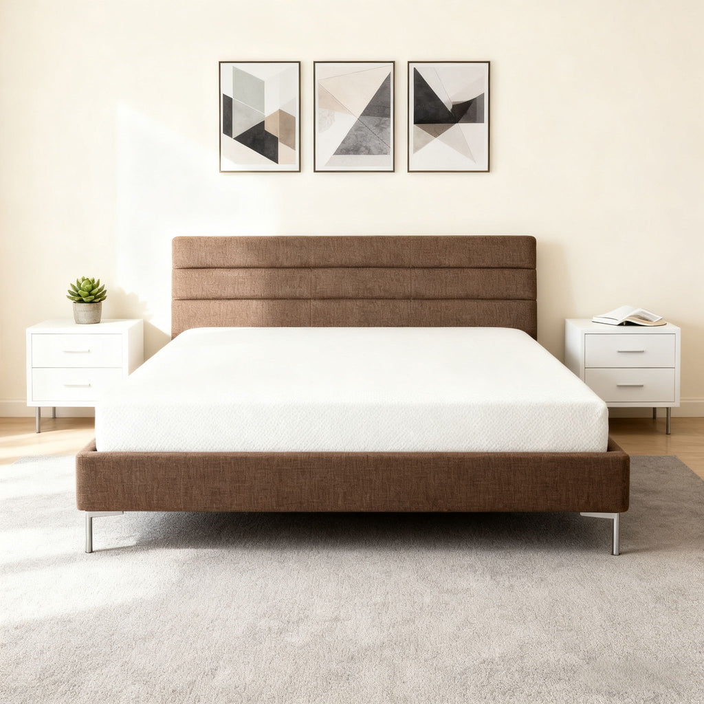 8" Green Tea Memory Foam Mattress In Box - White - Twin