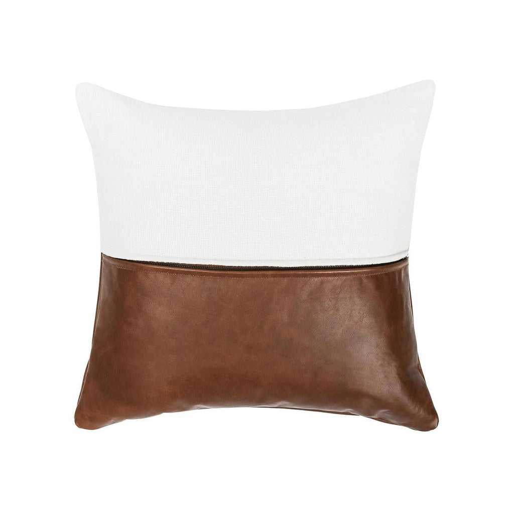 Canyon - 20" x 20" Pillow - Ivory / Kona Brown