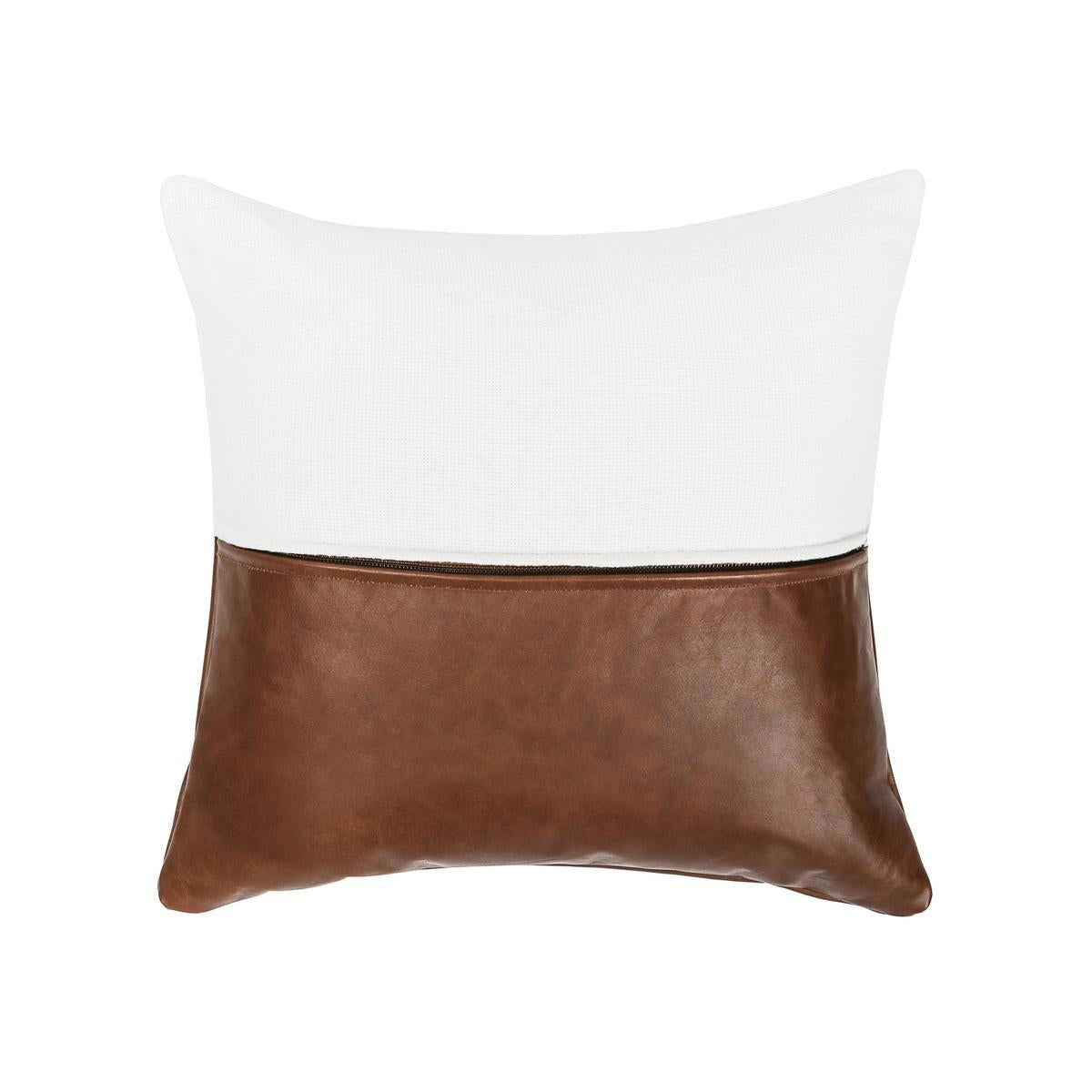 Canyon - 20" x 20" Pillow - Ivory / Kona Brown