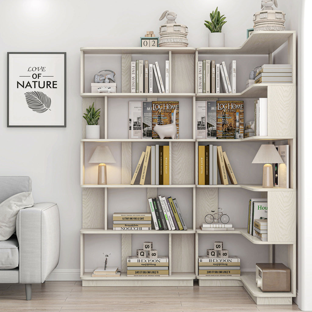 L-Shaped Design Corner Bookshelf