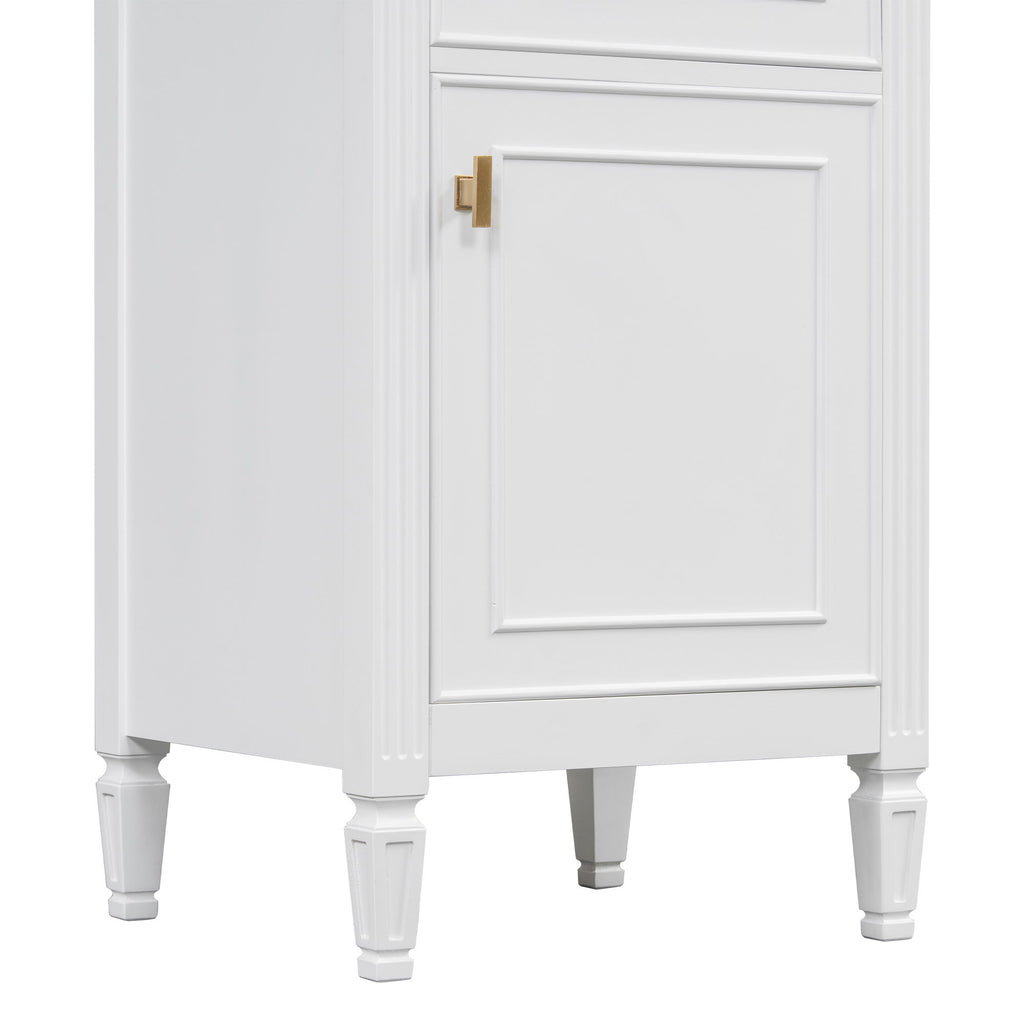 Bathroom Vanity With Sink, Adjustable Shelf, Tilt-Out Drawer