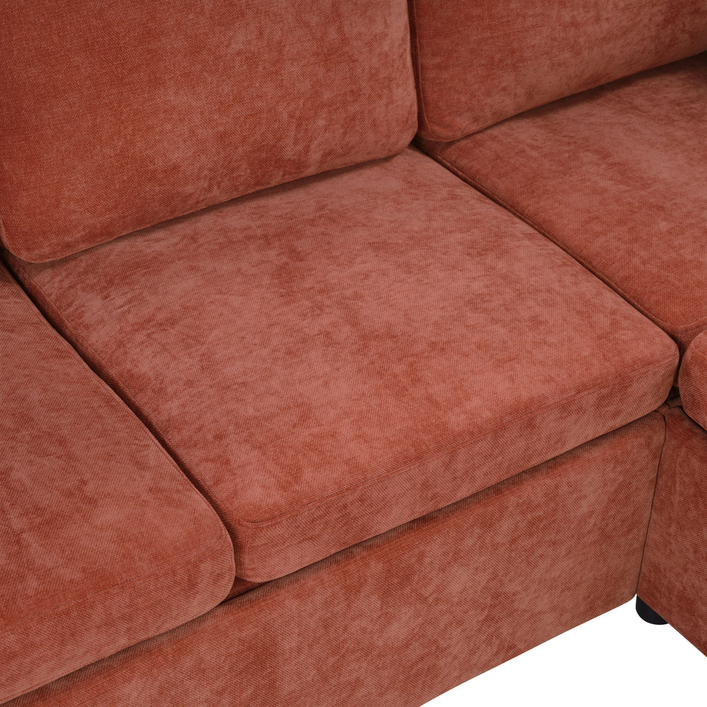 Modern L Shaped Sectional Sofa Bed With Hidden Storage Upholstery