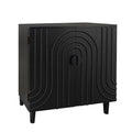 2 Door Storage Cabinet With Adjustable Shelf - Black