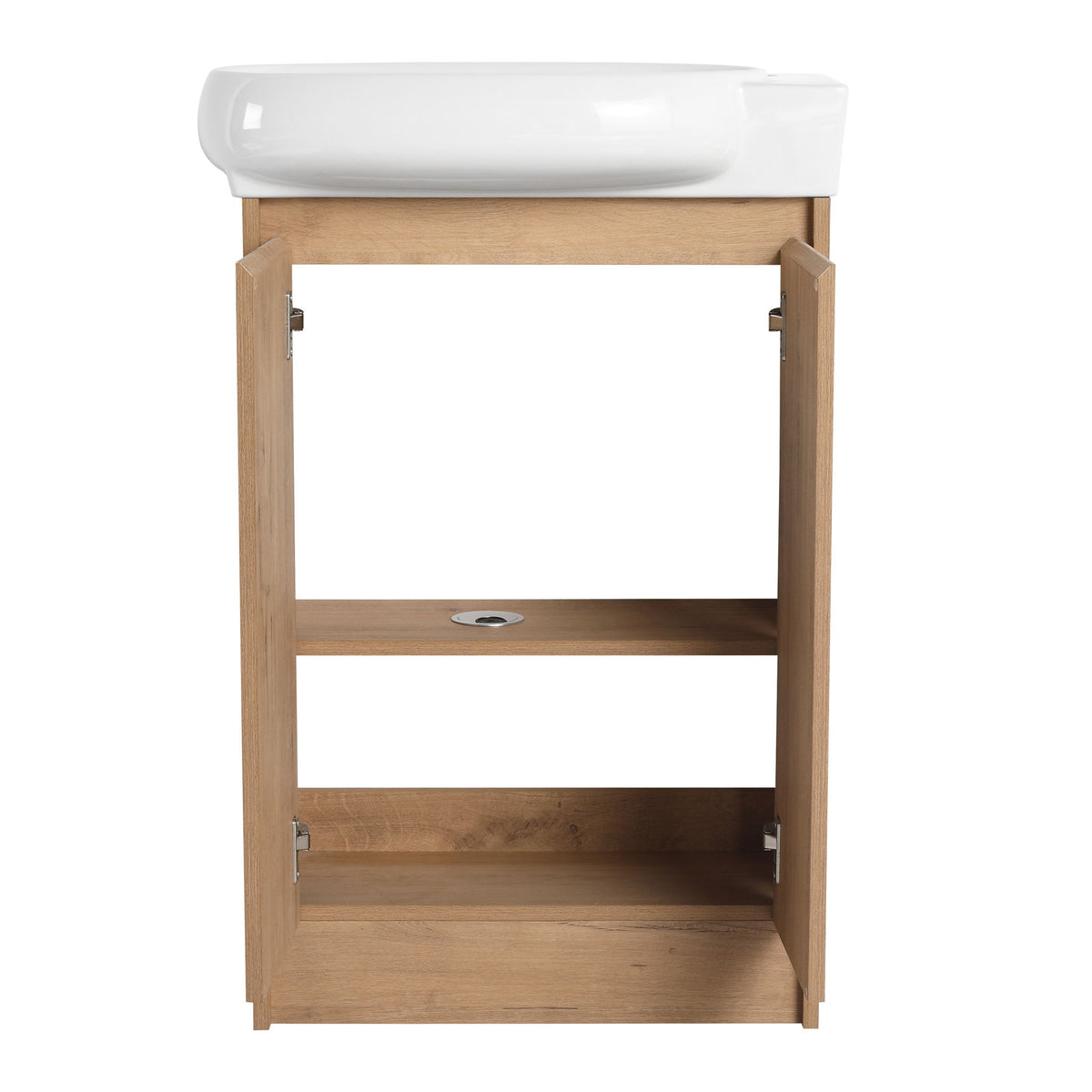 Freestanding Bathroom Vanity With Sink And Storage Rack, Soft Close Doors Base With Basin