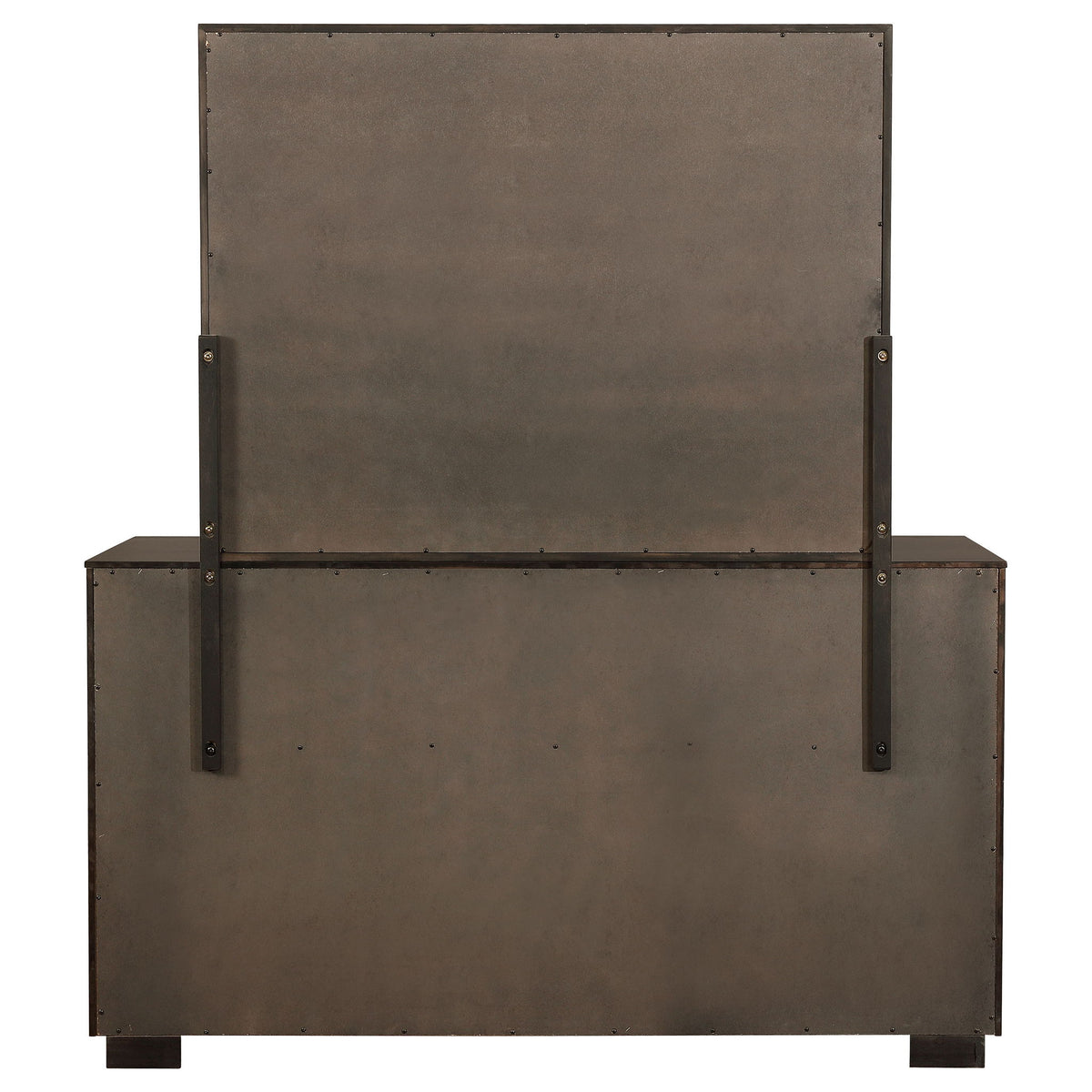 Prescott - 8 Drawer Dresser With Mirror - Smoked Peppercorn Brown