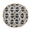 Nubia - 18" Round Pillow - Black / White