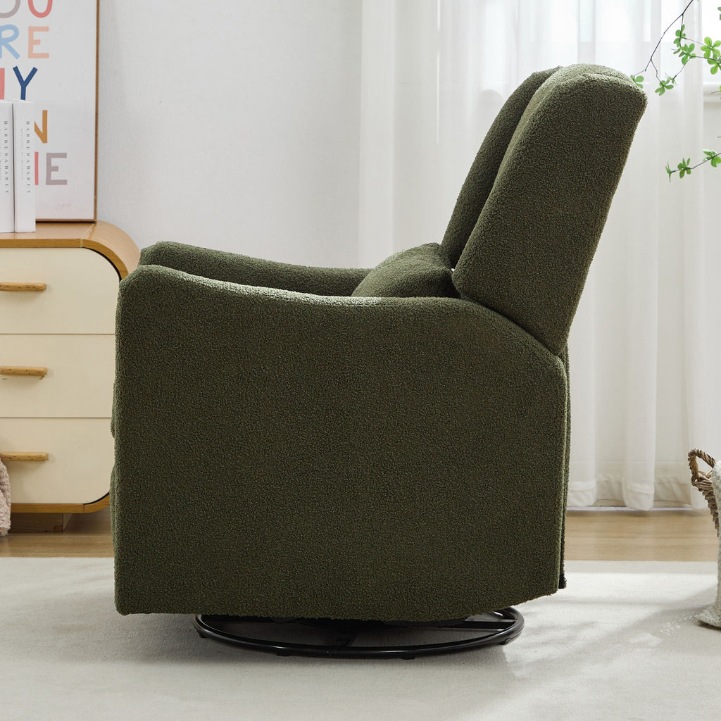 Wide Wingback Swivel Glider Rocker Recliner Chair