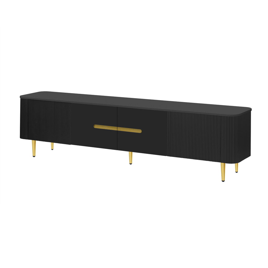 TV Stand For TVs, Media Console With 4 Spacious Cabinets For Living Room