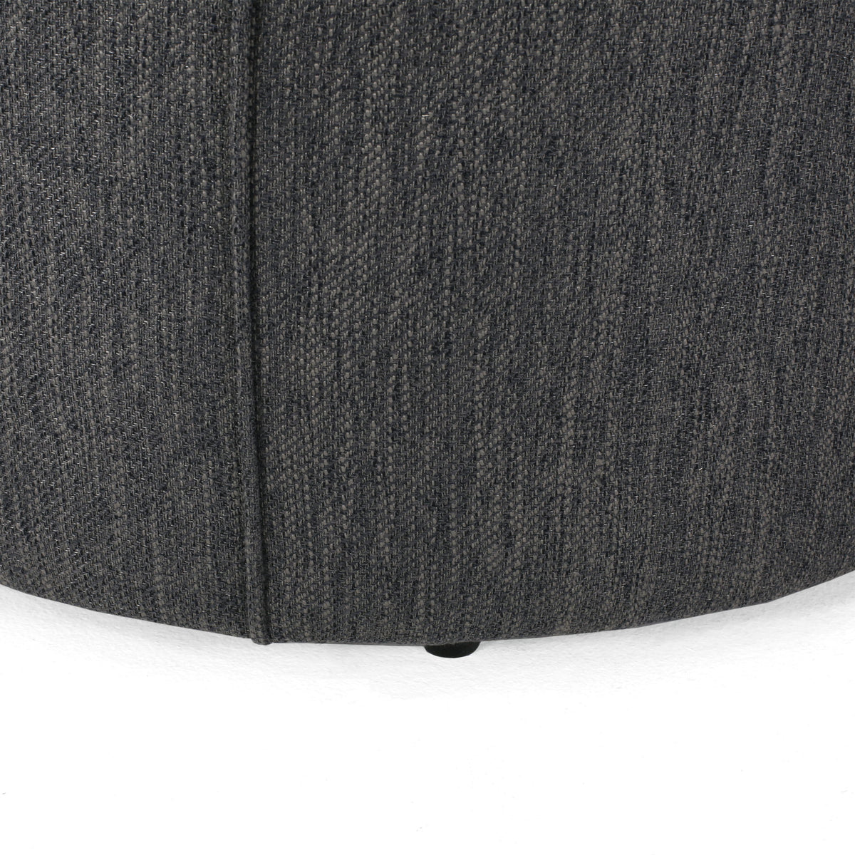 Contemporary Ottoman With Tonal Piping And Button Tuft Design