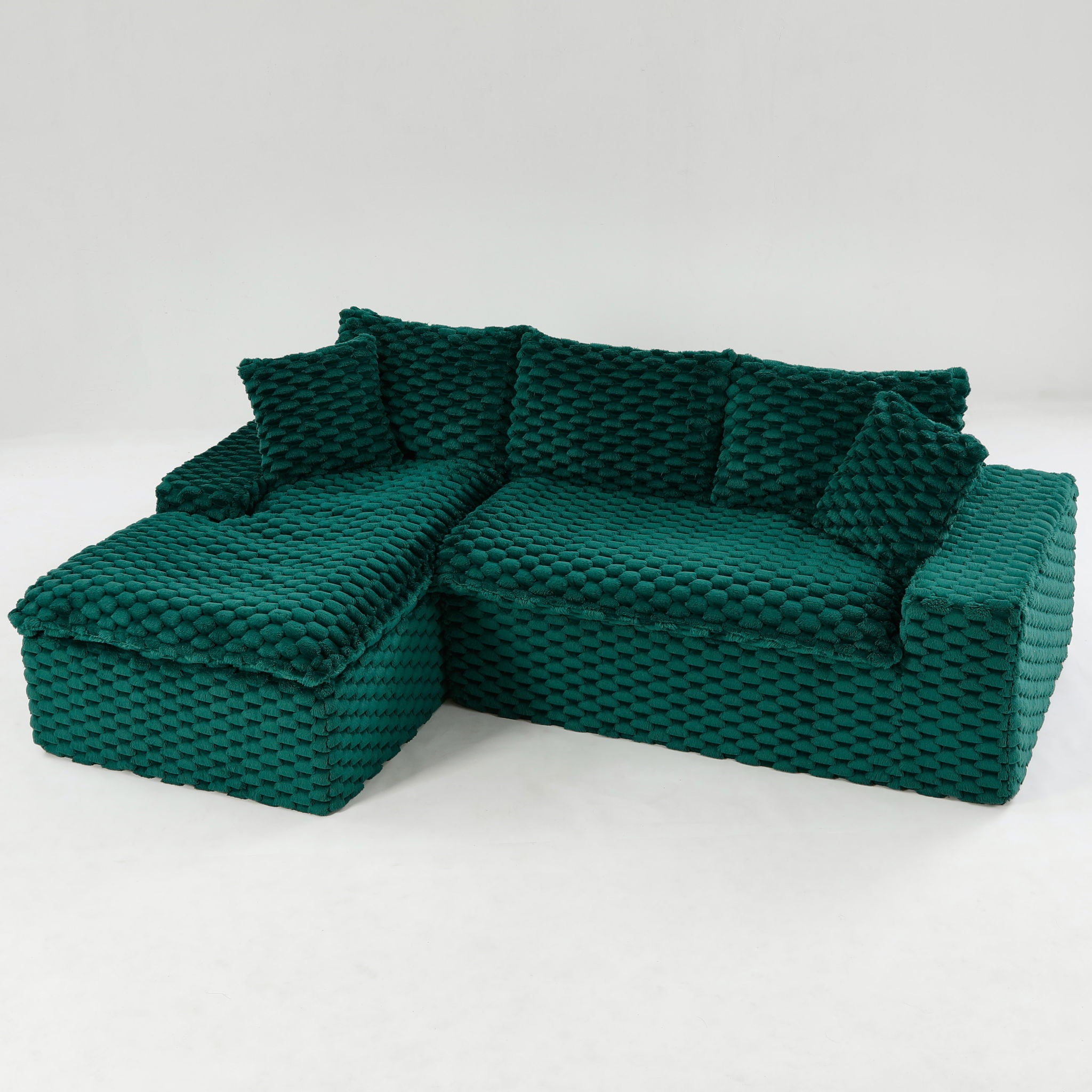 Modular Sofa, Convertible Twin Seat With Chaise Lounge
