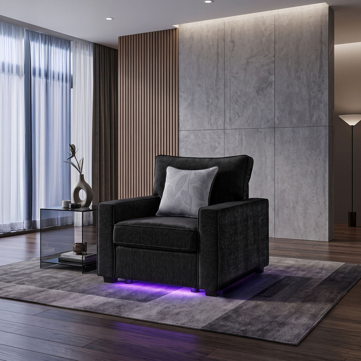 Rita - Accent Chair With LED Underlighting